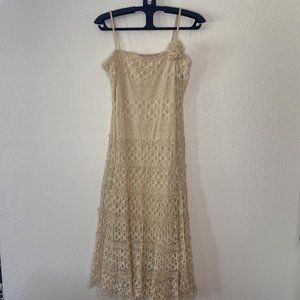 NEW MAX Studio Women's Dress Size S  Stretch Lace Tiered Spaghetti Straps